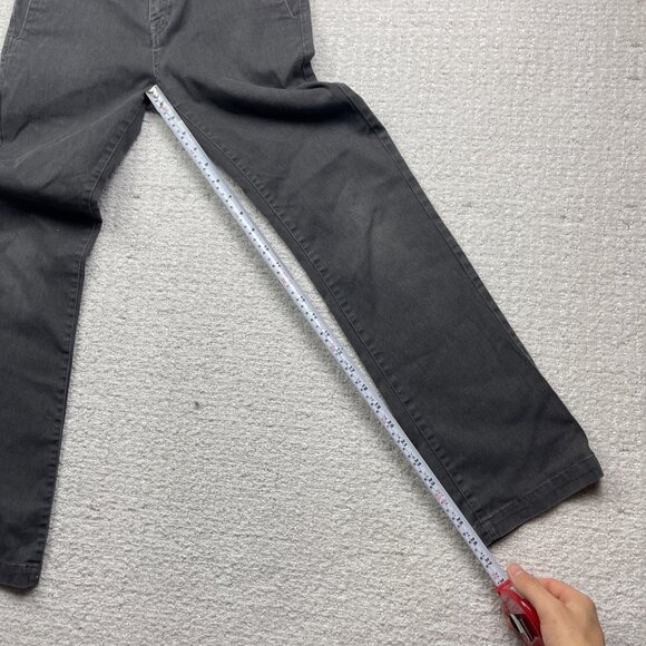 Y2K Volcom Pants Boy 26 / 12 Gray Straight Leg Flat Front Eco Repreve Skater - Picture 8 of 11